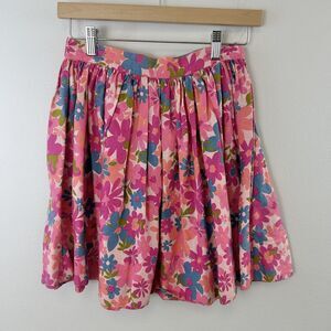 Tracy Feith Skirt Womens‎ 7 Spring Floral Retro Petiskirt Pink Blue Cotton Mini